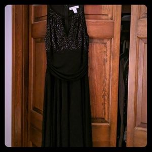 Formal black sequin dress